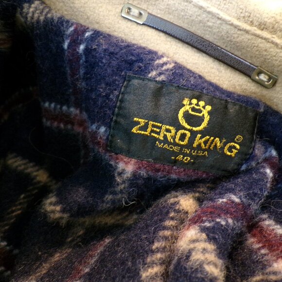 Vintage 1960s / 70s ZERO KING Wool/Nylon Car Coat Plaid Inside USA Men's Size 40 - Picture 16 of 16